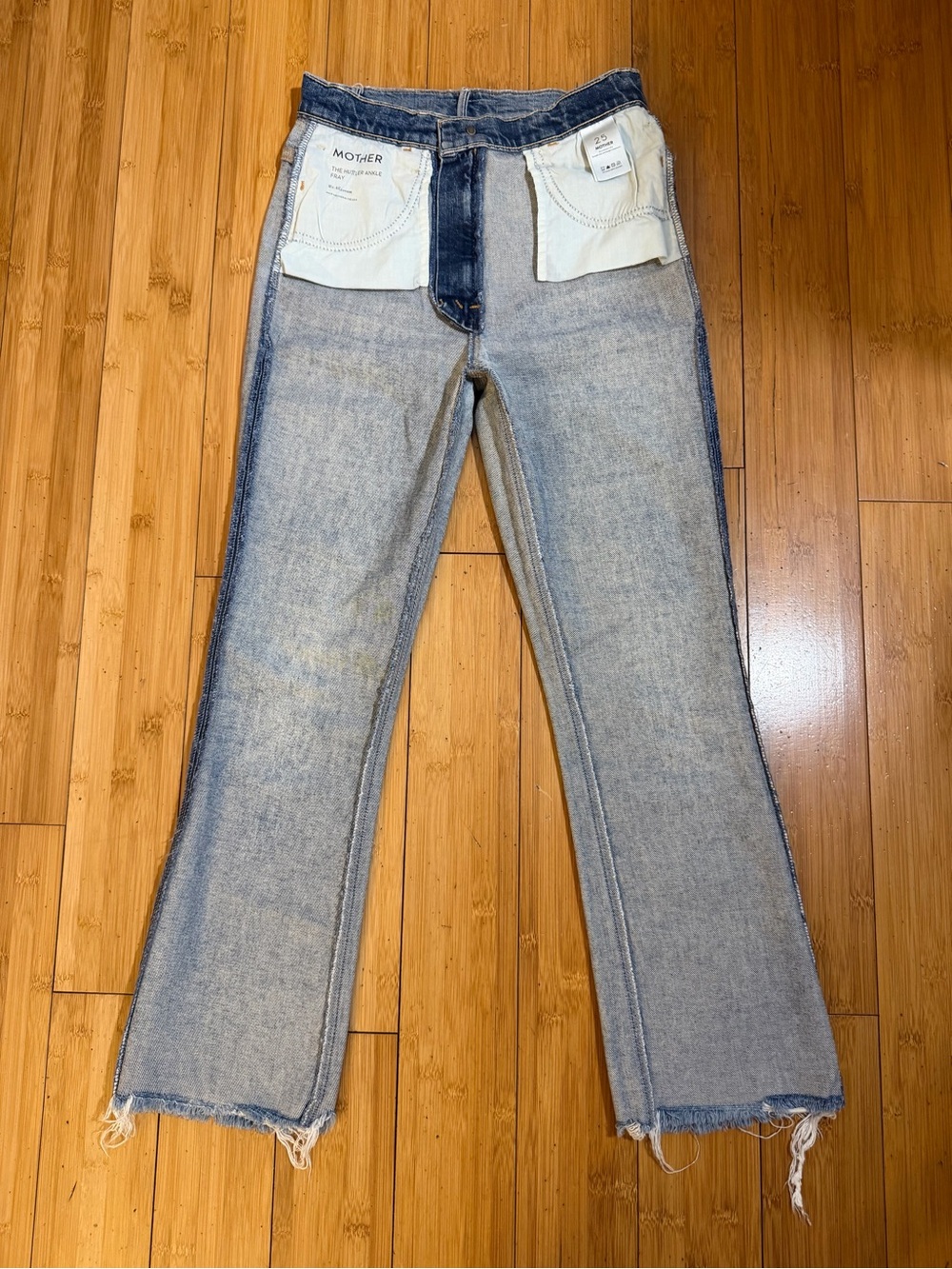 MOTHER SUPERIOR The Hustler Ankle Fray Jeans Size 25 - Picture 8 of 16